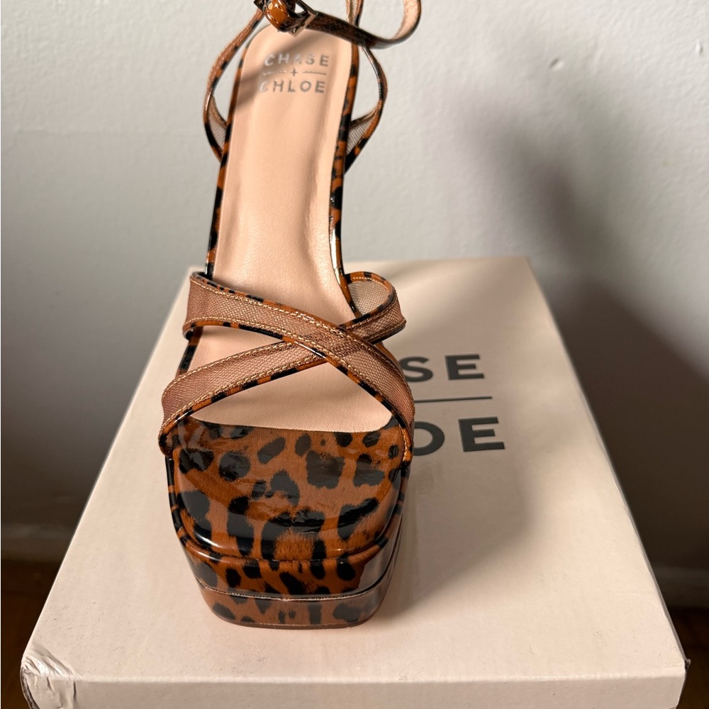 Chase + Chloe Leopard Print Heels